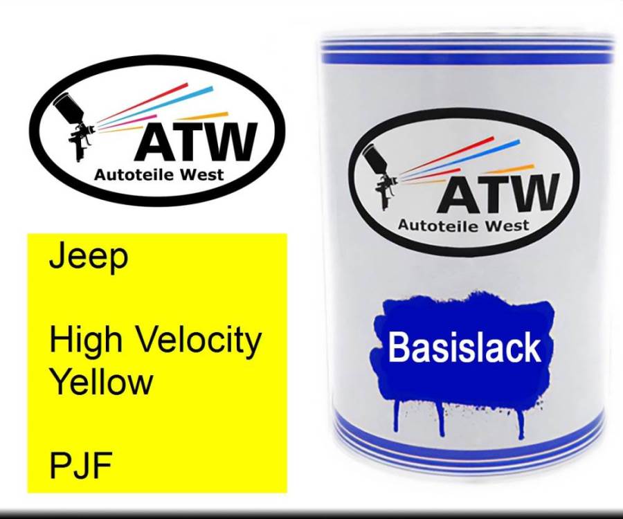 Jeep, High Velocity Yellow, PJF: 500ml Lackdose, von ATW Autoteile West.